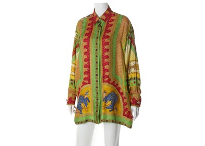 Lot 425 - Gianni Versace printed silk shirt, 1980s,...