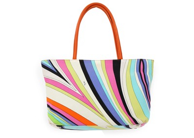 Lot 385 - Emilio Pucci multicolour tote, with orange...