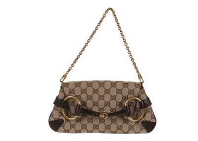 Lot 318 - Gucci Horse Bit Mini handbag, Guccissima...