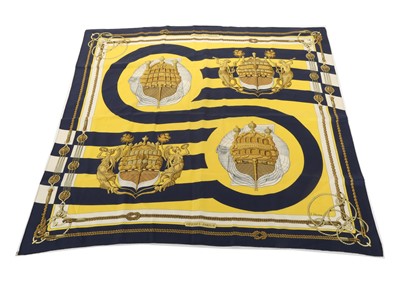 Lot 364 - Hermes 'Chateaux d'Arriere' silk...