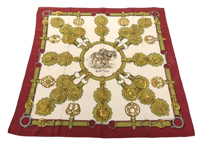 Lot 365 - Hermes 'Guivereries' silk scarf, designed in...