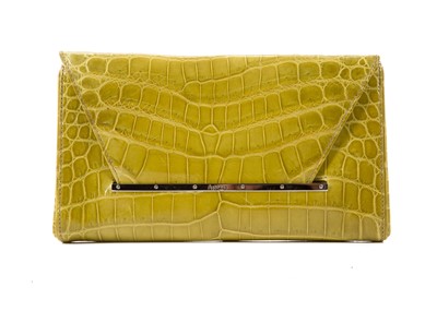 Lot 432 - Asprey Chatrouse crocodile clutch, of envelope...