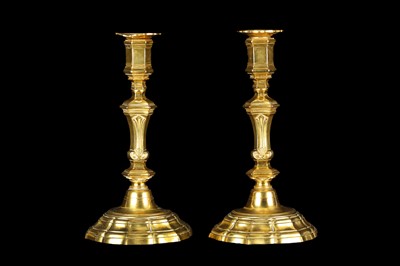 Lot 107 - A PAIR OF FRENCH TRANSITIONAL STYLE GILT...
