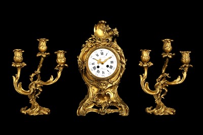 Lot 142 - AN EARLY 20TH CENTURY FRENCH GILT BRONZE...