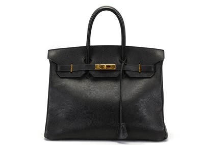 Lot 463 - Hermes black Ardennes Birkin 35, c. 1998,...