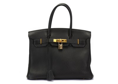 Lot 462 - Hermes black Togo Birkin 30, c.2004, black...