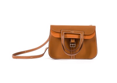 Lot 284 - Hermes tan Swift leather Halzan 22, c. 2017,...
