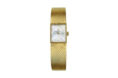 Lot 16 - OMEGA MARRIAGE. AN 18K YELLOW GOLD MANUAL WIND...
