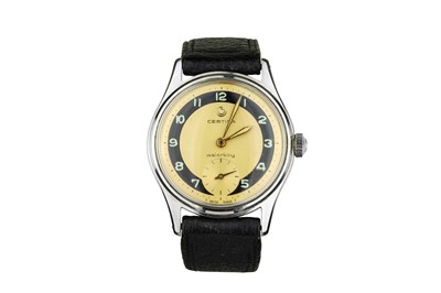 Lot 33 - CERTINA. A STAINLESS STEEL MANUAL WIND...
