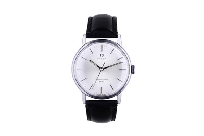 Lot 34 - OMEGA. A STAINLESS STEEL MANUAL WIND...