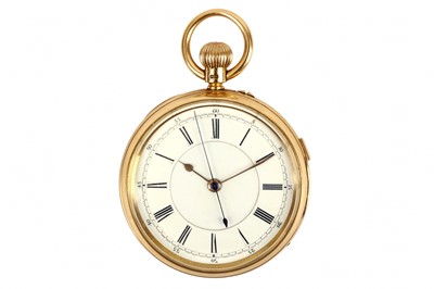 Lot 87 - J.B.YABSLEY. AN ANTIQUE 18K GOLD OPEN FACED...