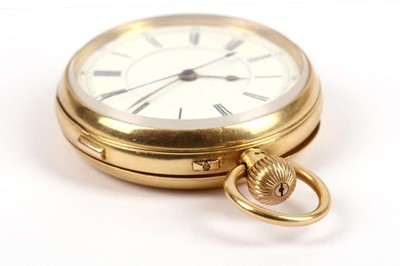 Lot 87 - J.B.YABSLEY. AN ANTIQUE 18K GOLD OPEN FACED...