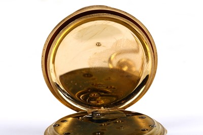 Lot 87 - J.B.YABSLEY. AN ANTIQUE 18K GOLD OPEN FACED...