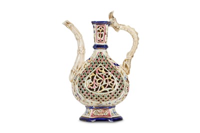 Lot 139 - A FISCHER J. BUDAPEST POTTERY EWER WITH DRAGON...