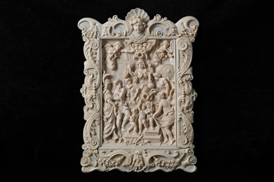 Lot 26 - A 19TH CENTURY DIEPPE IVORY RELIEF OF THE...