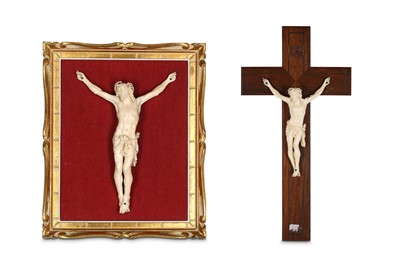 Lot 42 - TWO 19TH CENTURY NORTH EUROPEAN IVORY CORPUS...