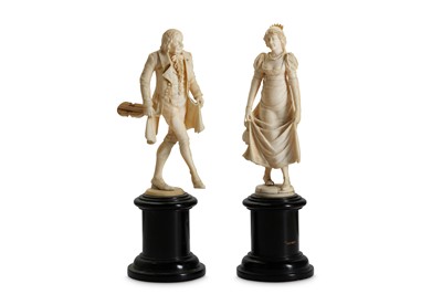 Lot 43 - A PAIR OF EARLY 19TH CENTURY FRENCH (DIEPPE)...