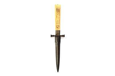 Lot 90B - AN IVORY-HILTED DAGGER France or Germany, 19th...