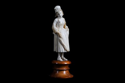 Lot 30 - A 19TH CENTURY FRENCH (DIEPPE) CARVED IVORY...