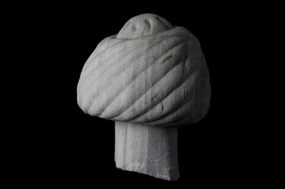 Lot 64 - AN OTTOMAN CARVED MARBLE TURBAN Ottoman Turkey,...