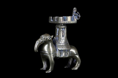 Lot 110 - A MAGDEBURG STYLE BRONZE CANDLESTICK IN THE...