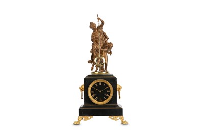 Lot 293 - A LATE 19TH CENTURY GILT METAL AND BLACK...
