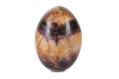 Lot 145 - A 19TH CENTURY ENGLISH BLUE JOHN CARVED EGG...