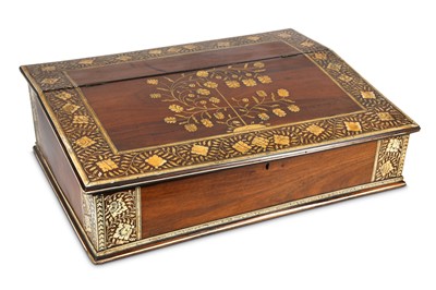 Lot 131 - AN 18TH CENTURY INDIAN (VIZAGAPATAM) ROSEWOOD,...