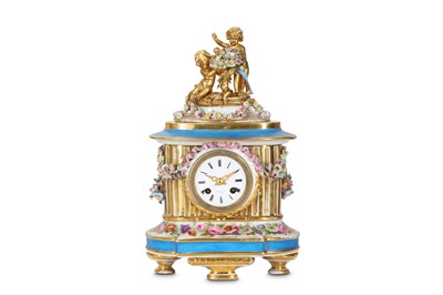 Lot 286 - A LATE 19TH CENTURY FRENCH PORCELAIN MANTEL...