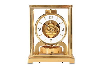 Lot 243 - A 1980'S LACQUERED BRASS AND PLEXIGLASS ATMOS...