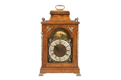 Lot 270 - A GEORGE III STYLE BURR WALNUT AND BRASS...