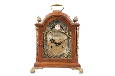 Lot 271 - A GEORGE III STYLE BURR WALNUT AND BRASS...