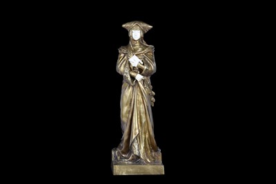 Lot 68 - DESIRE GRISARD (FRENCH, B.1872): A LARGE GILT...