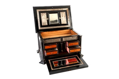 Lot 126 - A 18TH CENTURY GERMAN EBONISED, BOXWOOD AND...