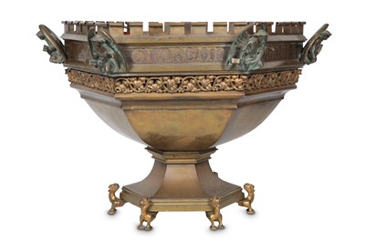 Lot 127 - A 19TH CENTURY FRENCH BRONZE GOTHIC REVIVAL...