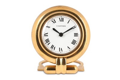 Lot 216 - A LATE 20TH CENTURY GILT METAL DESK ALARM...