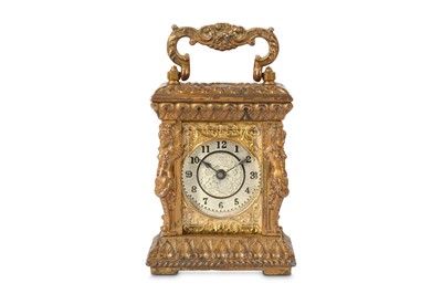 Lot 228 - AN EARLY 20TH CENTURY GILT BRASS MINIATURE...