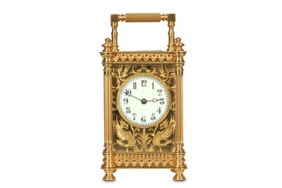 Lot 227 - A LATE 19TH CENTURY FRENCH GILT BRASS CARRIAGE...