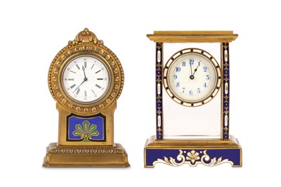 Lot 210 - A LATE 19TH CENTURY GILT BRASS AND ENAMEL...