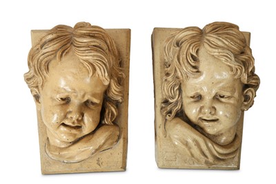 Lot 144 - A PAIR OF LATE 19TH CENTURY GLAZED TERRACOTTA...