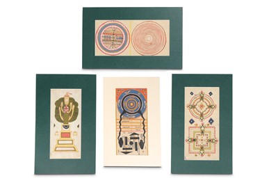 Lot 210 - THREE JAIN COSMOLOGICAL DIAGRAMS AND A TREE...