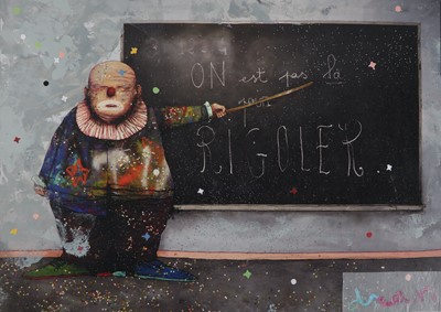 Lot 183 - Dran (French b.1979), 'On Est Pas La Pour Rigoler'
