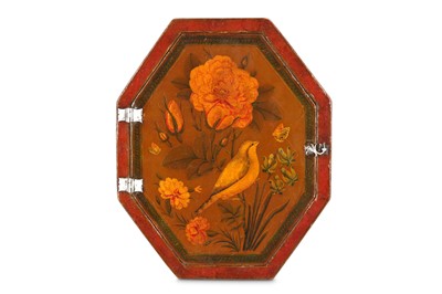 Lot 185 - A QAJAR LACQUER PAPIER MÂCHÉ MIRROR CASE Iran,...