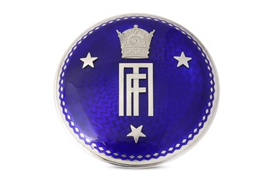 Lot 175 - A BLUE ENAMELLED SILVER-GILT ROYAL BOX ...