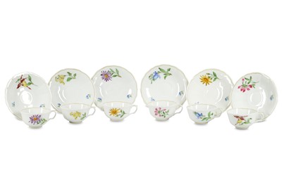Lot 168 - A MEISSEN PORCELAIN MINIATURE TEA SERVICE FOR...