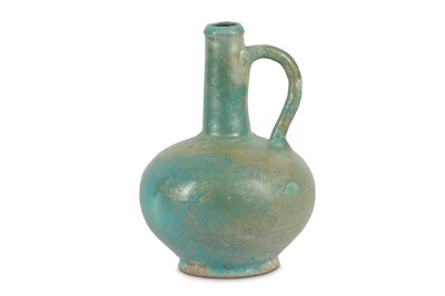 Lot 7 - A TURQUOISE-GLAZED POTTERY WATER JUG Ray, Iran,...