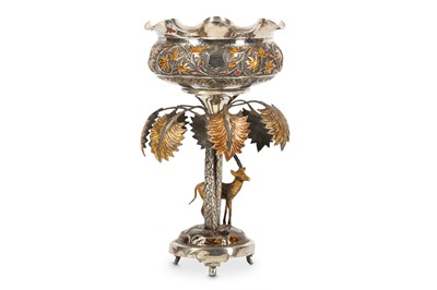 Lot 254 - AN ENAMELLED SILVER DESSERT VESSEL Kashmir,...