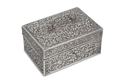 Lot 250 - A SILVER BOX Kutch, North West India, late...