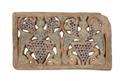 Lot 17 - AN EARLY CARVED TERRACOTTA PANEL Possibly...