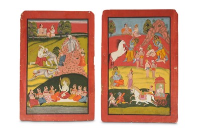 Lot 217 - A KING SEEKING ADVICE FROM AN ASCETIC Mewar,...